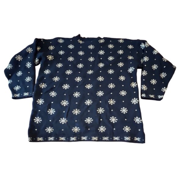 Vintage 90s Polar Bears Ugly Christmas Sweater Bears Large Acrylic - Picture 8 of 8